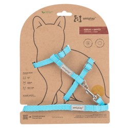 AMIPLAY Samba Cat Szelki ze smyczą dla kota - Turkusowy M
