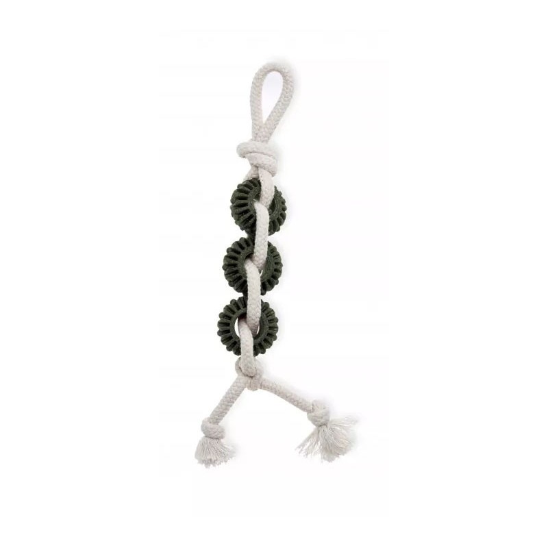 ECOMFY Zabawka Dental Toother Eco Olive 30 cm - 3 elementy