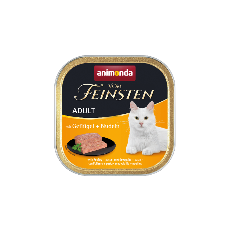 ANIMONDA Cat Vom Feinsten Adult - Drób z makaronem 100g