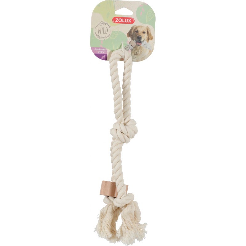 ZOLUX Zabawka sznurowa WILD z uchwytem z drewnianym krążkiem