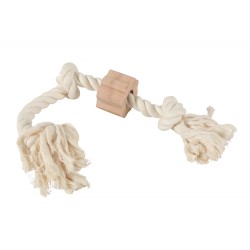 ZOLUX Zabawka sznurowa WILD 3 węzły z drewnianym krążkiem