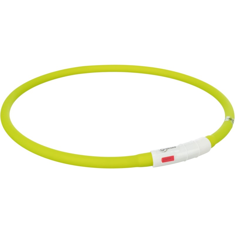 TRIXIE Migająca obroża z silikonu USB - zielony