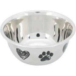 TRIXIE Miska ze stali nierdzewnej w łapki i serca 0,5l