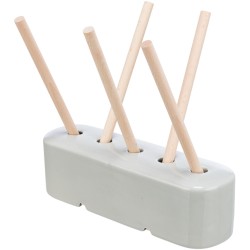 TRIXIE Paśnik dla gryzoni/królików ceramika/drewno 26 x 23 x 17 cm - szary