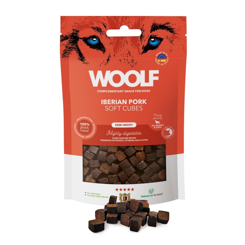 WOOLF Soft Cubes Iberian Pork Monoprotein 100g