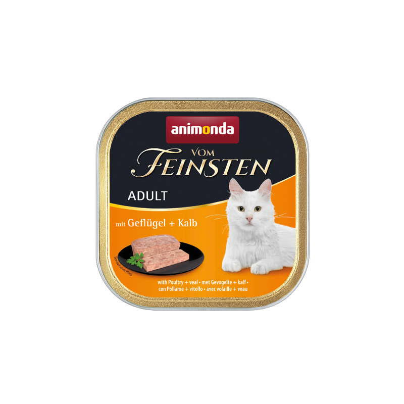 ANIMONDA Cat Vom Feinsten Adult - Drób z cielęciną 6x 100g