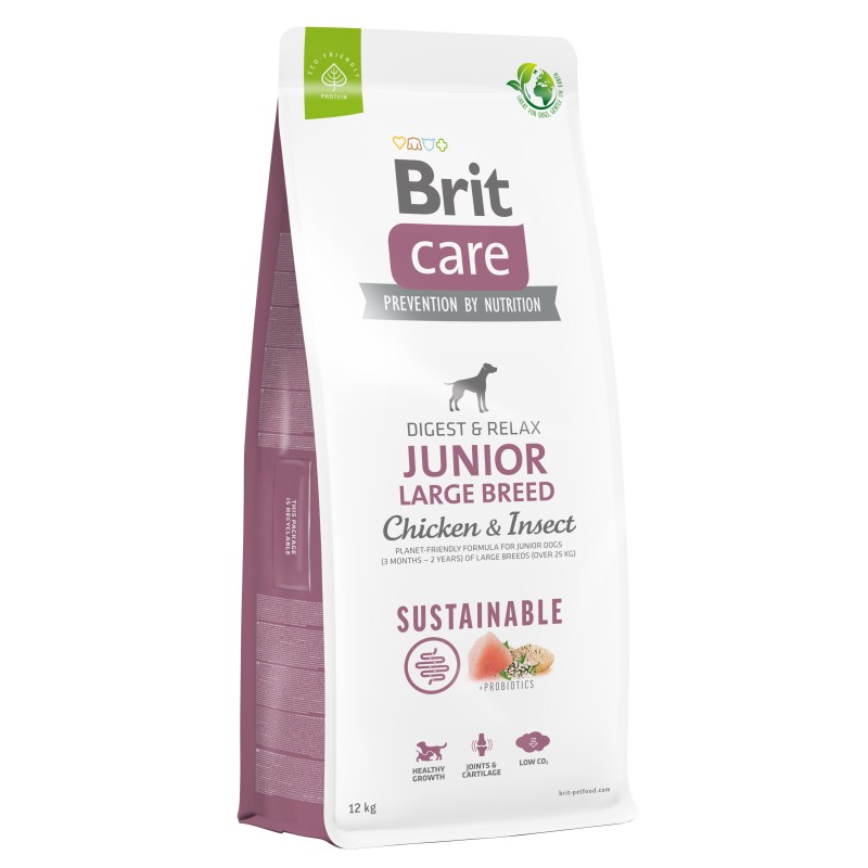 BRIT CARE Dog Sustainable Junior Large Breed Chicken & Insect 12kg