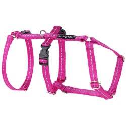 AMIPLAY Reflective Szelki regulowane Safety - Różowy S