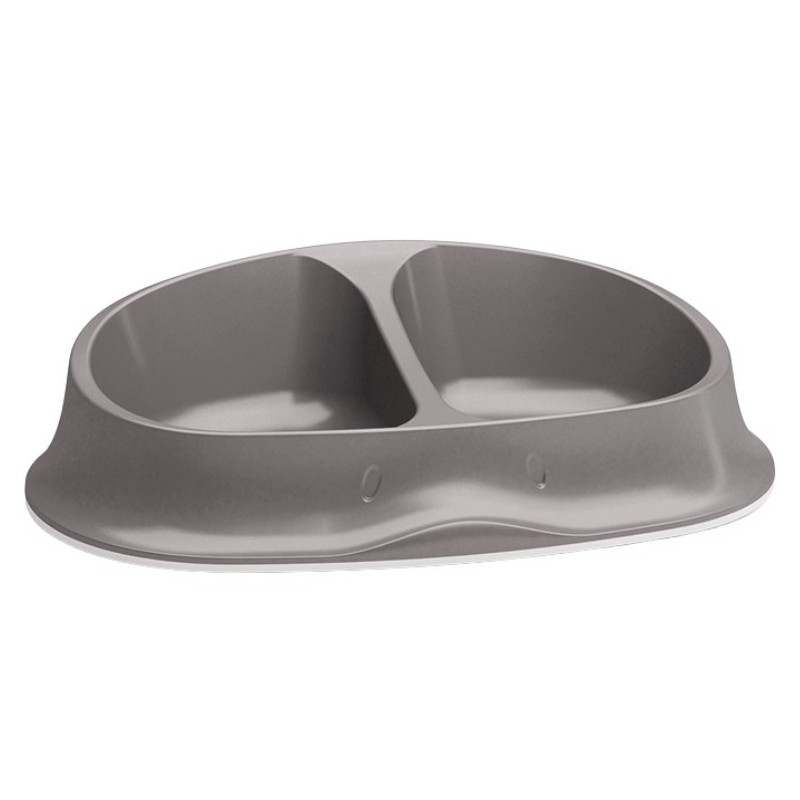 ZOLUX Miska plastikowa Smart podwójna 2x 0,25 l - jasnobrązowy