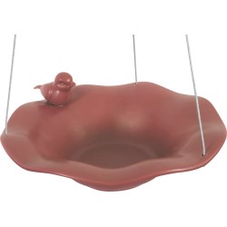 ZOLUX Poidło/basen ceramiczny z figurką ptaka - ceglasty