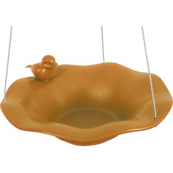 ZOLUX Poidło/basen ceramiczny z figurką ptaka - miodowy