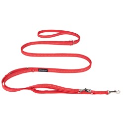 AMIPLAY Reflective Smycz regulowana 8 in 1 - Czerwony S