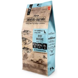 WIEJSKA ZAGRODA PIES Ryby Morskie 20kg - rozmiar chrupek S PROMO Uszkodzenie ubytek