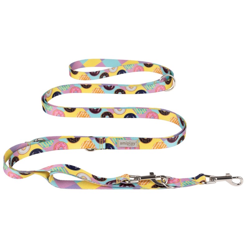 AMIPLAY BeHappy Smycz regulowana 8 in 1 - Donut S