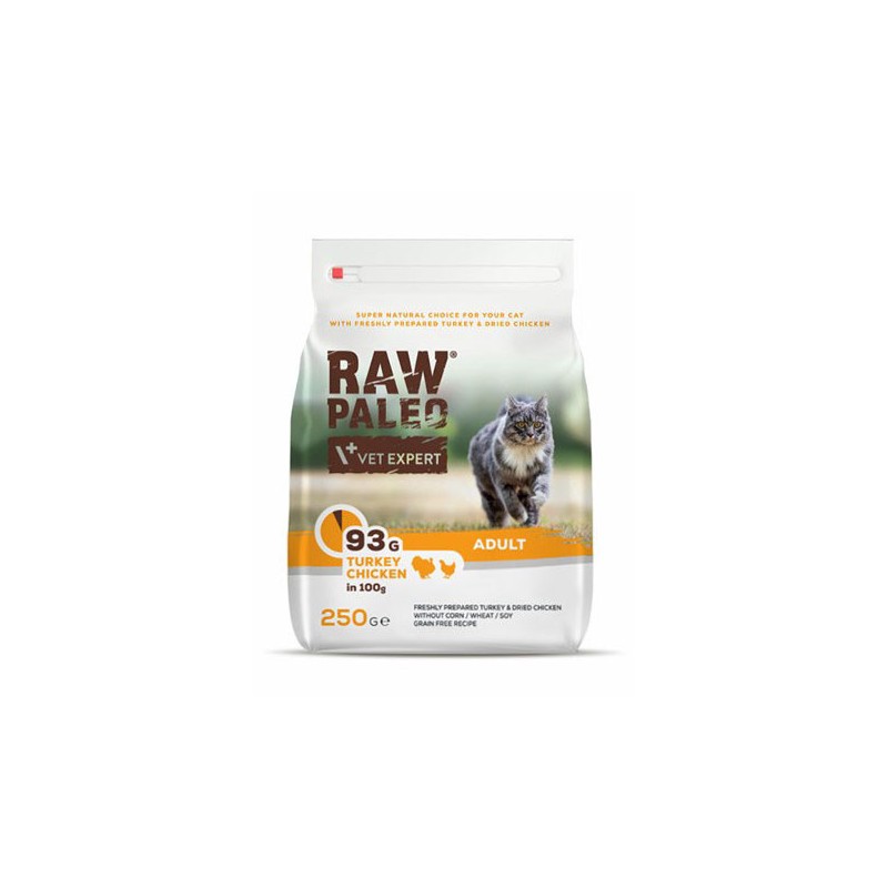 RAW PALEO Adult Cat Turkey and Chicken 250g
