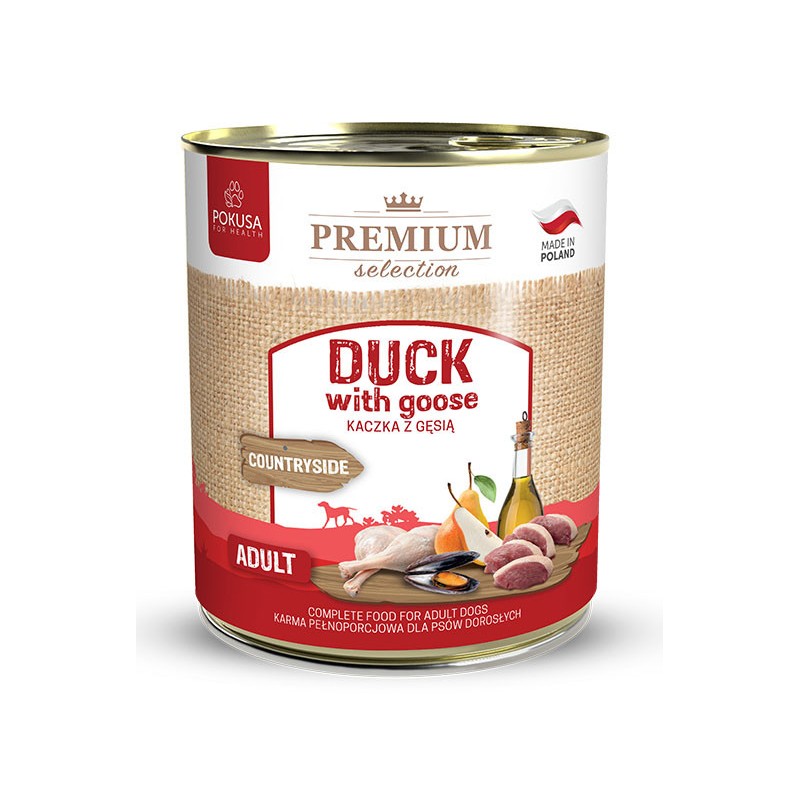 POKUSA Premium Selection Adult Kaczka z gęsią 800g