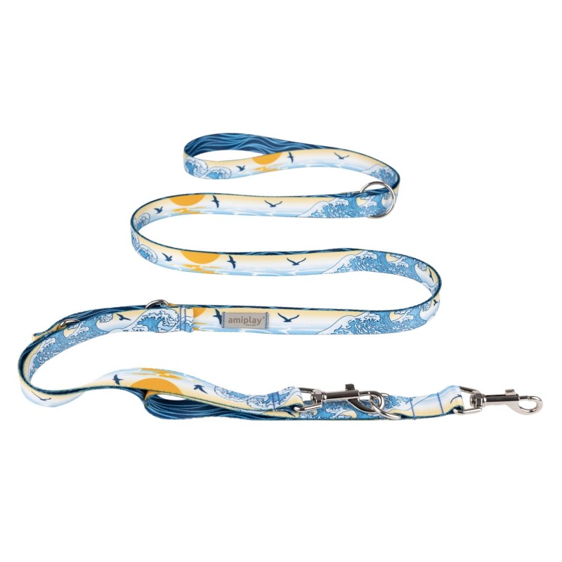 AMIPLAY BeNature Smycz regulowana 8 in 1 - Waves S