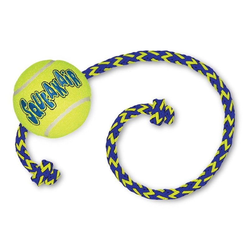 KONG SqueakAir Ball with rope M