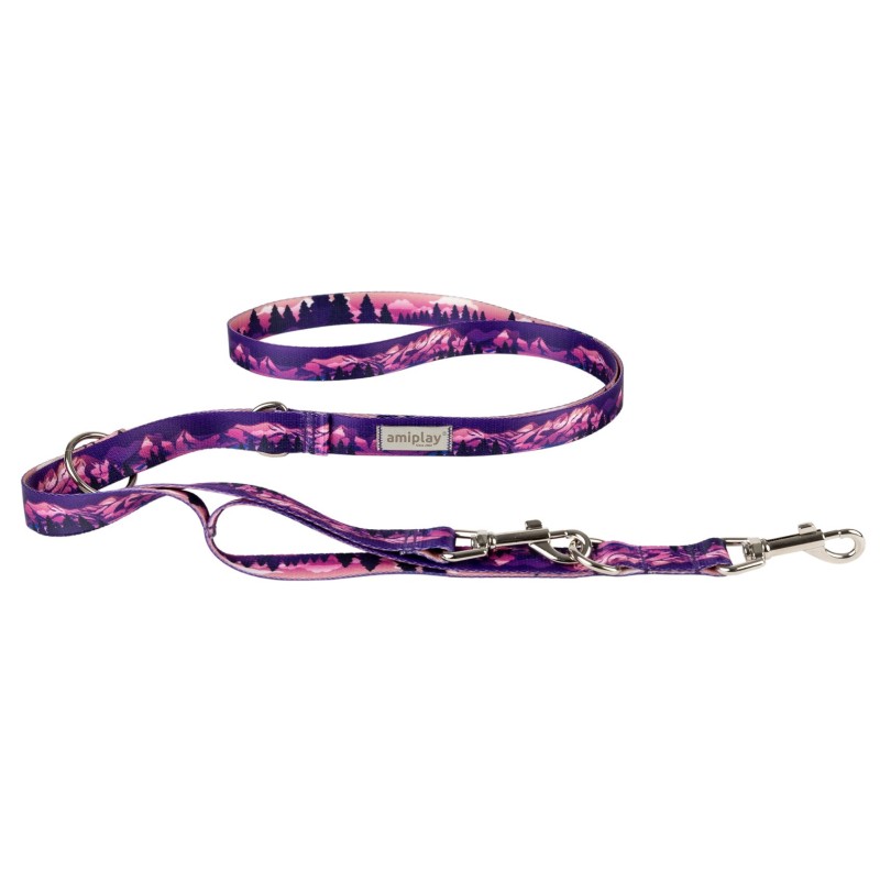 AMIPLAY Be Nature Smycz regulowana 7 in 1 - Mountains XL