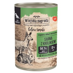 WIEJSKA ZAGRODA PIES Leśne smaki - Sarna z królikiem 800g