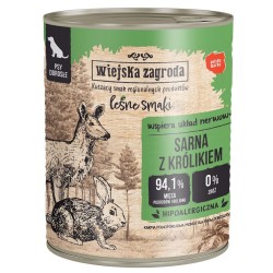 WIEJSKA ZAGRODA PIES Leśne smaki - Sarna z królikiem 800g