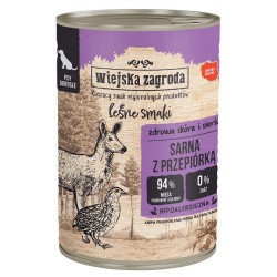 WIEJSKA ZAGRODA PIES Leśne smaki - Sarna z przepiórką 400g