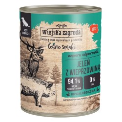 WIEJSKA ZAGRODA PIES Leśne smaki - Jeleń z wieprzowiną 400g