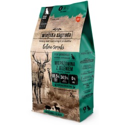 WIEJSKA ZAGRODA PIES Wieprzowina z jeleniem 20kg - rozmiar chrupek S PROMO Uszkodzenie