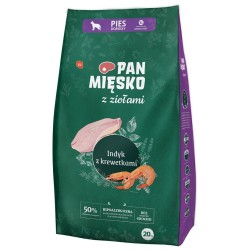 PAN MIĘSKO z Ziołami, Indykiem i z Krewetkami - rozmiar chrupek XL 3 kg