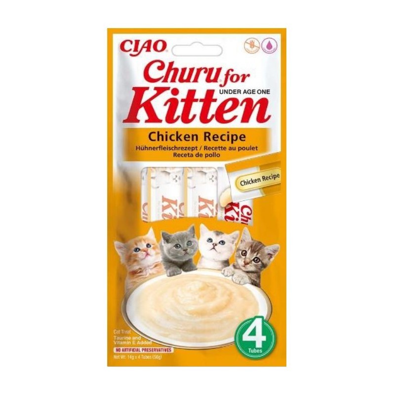 INABA CAT CHURU Kitten Chicken 4x 14g (56g)