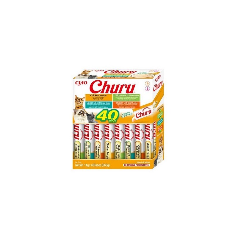 INABA CAT CHURU Variety Chicken 40x 14g (560g)