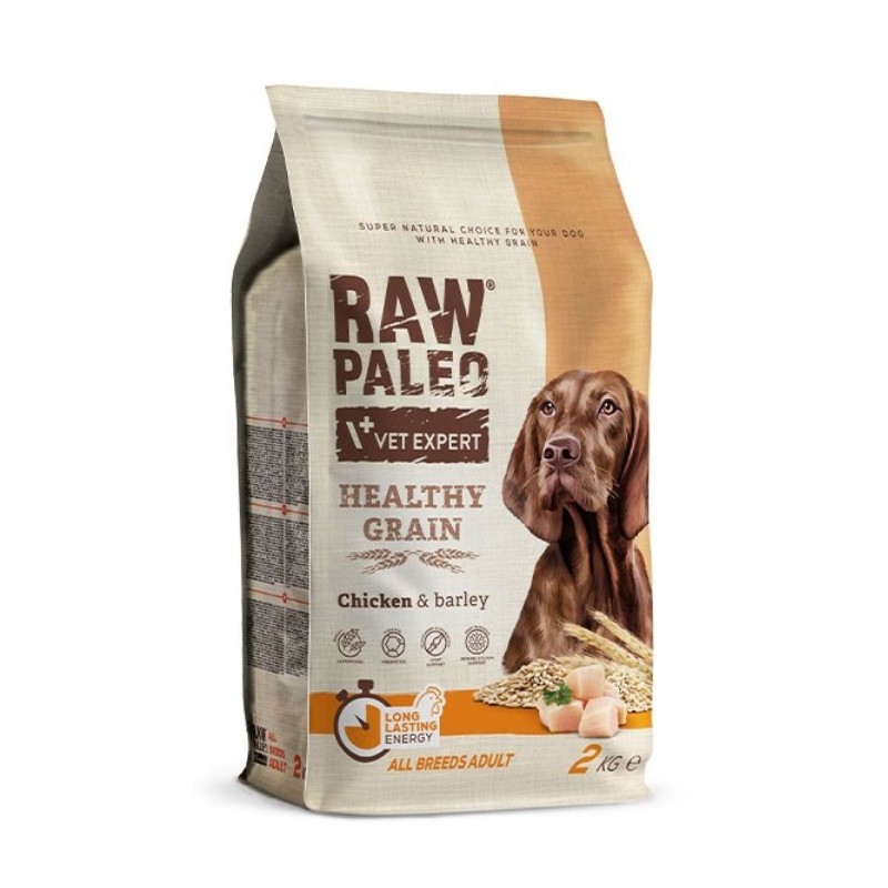 RAW PALEO Healthy Grain Chicken and Barley Adult 2kg