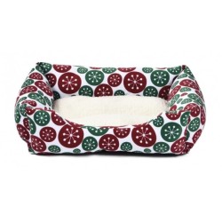 BARRY KING Legowisko dla psa 60 x 48 cm - czerwono/zielone kwiaty