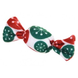 BARRY KING Zabawka dla kota cukierek pluszowy 4 x 9 cm - czerwone/zielone kwiaty