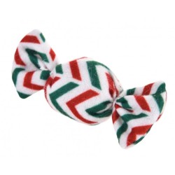 BARRY KING Zabawka dla kota cukierek pluszowy 4 x 9 cm - czerwone/zielone paski