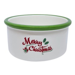 BARRY KING Miska ceramiczna dla psa Merry Christmas 16 x 6 cm - zielona