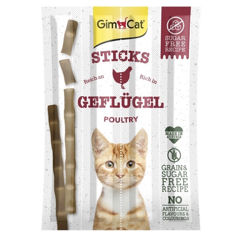 GIMCAT Sticks Paluszki dla kota z drobiem 4 szt.