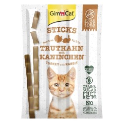 GIMCAT Sticks Paluszki dla kota z indykiem i królikiem 4 szt.