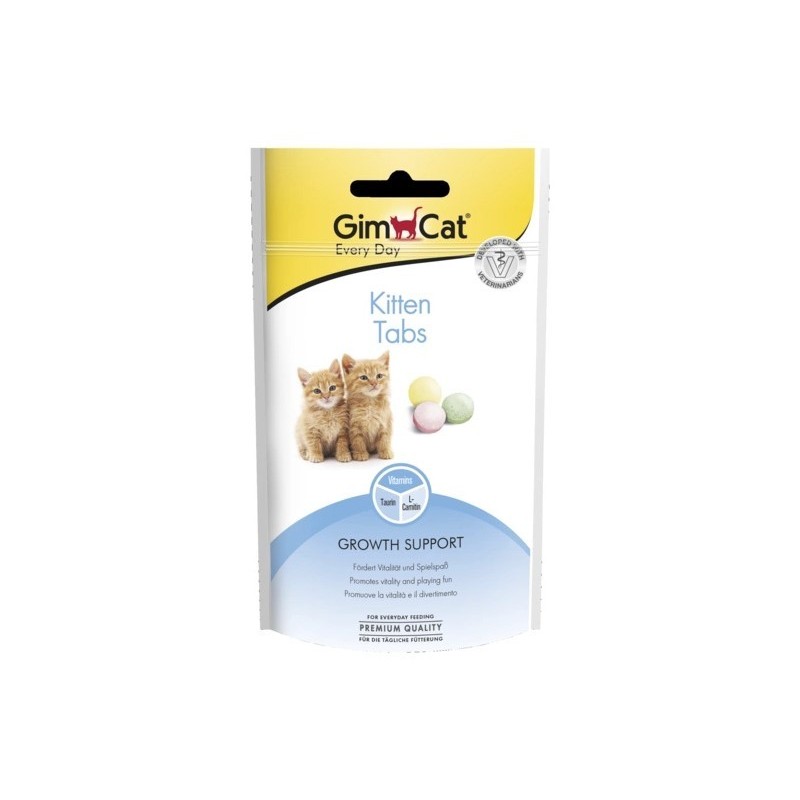 GIMCAT Kitten Tabs tabletki dla kociąt wspomagające wzrost 40g