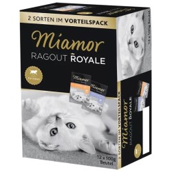 MIAMOR Ragout Royale Kitten Mix Drób, Wołowina w galaretce 12x 100g