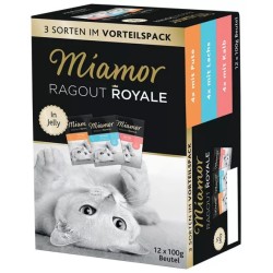 MIAMOR Ragout Royale Mix Indyk, łosoś, cielęcina w glaretce 12x 100g
