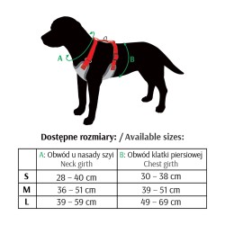 DINGO Szelki Bezuciskowe z dwupaskową regulacją - czerwone XS