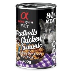 ALPHA SPIRIT Mięsne klopsiki z kurczakiem i kurkumą 400g