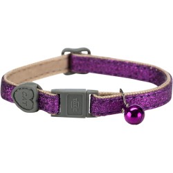TRIXIE Obróżka błyszcząca dla kota - losowy kolor: fiolet, niebieski, róż, żółty