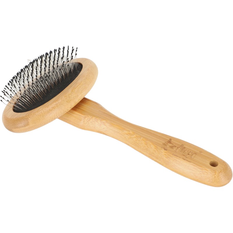 DINGO Szczotka owalna z bambusową rączką 17,5 x 8,8 cm S