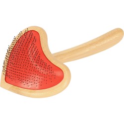 DINGO Szczotka serce z bambusową rączką 18,5 x 10 cm