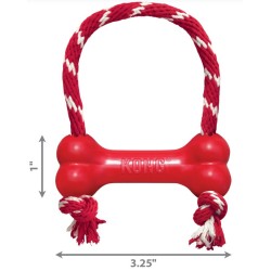 KONG Goodie Bone with rope XS - kość z bawełnianym sznurem
