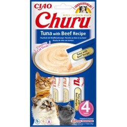 INABA CAT CHURU tuńczyk z wołowiną 4x 14g  (56g)