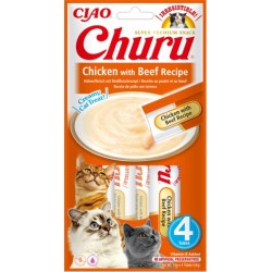 INABA CAT CHURU kurczak z wołowiną 4x 14g (56g)