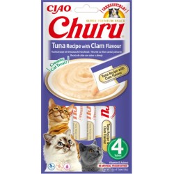 INABA CAT CHURU tuńczyk z małżami 4x 14g (56g)